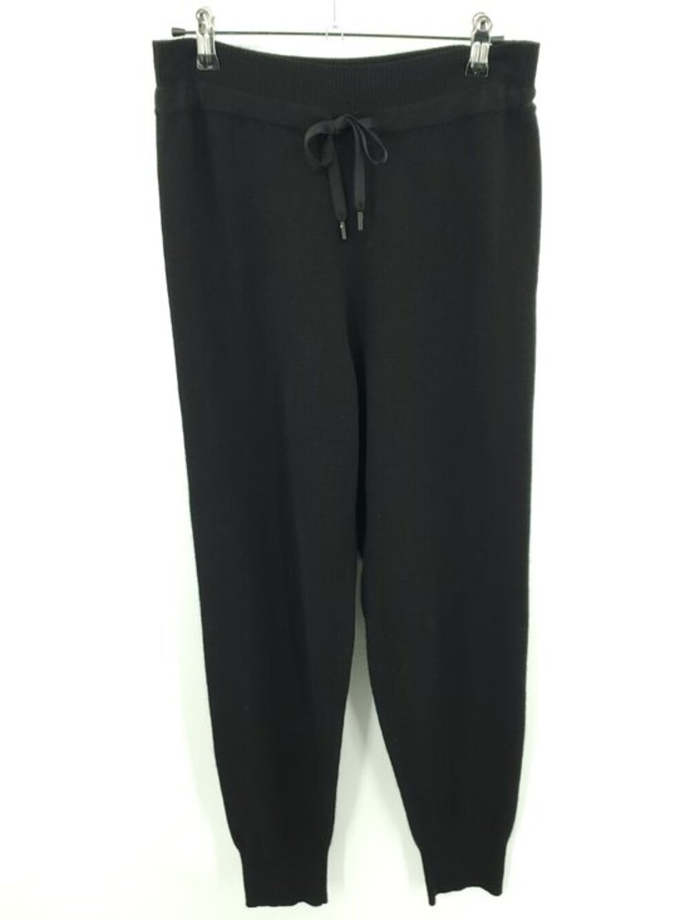 Chico's Black Label Essentials 100% Cashmere Knit Pull On Joggers M Black